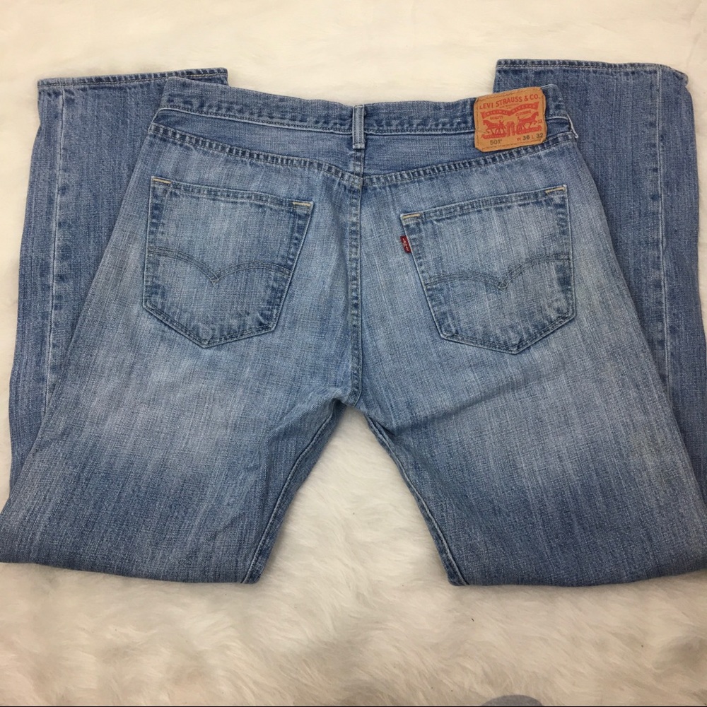 Levi’s 501 Button Fly Blue Denim Jeans - 36x32 - Picture 8 of 8